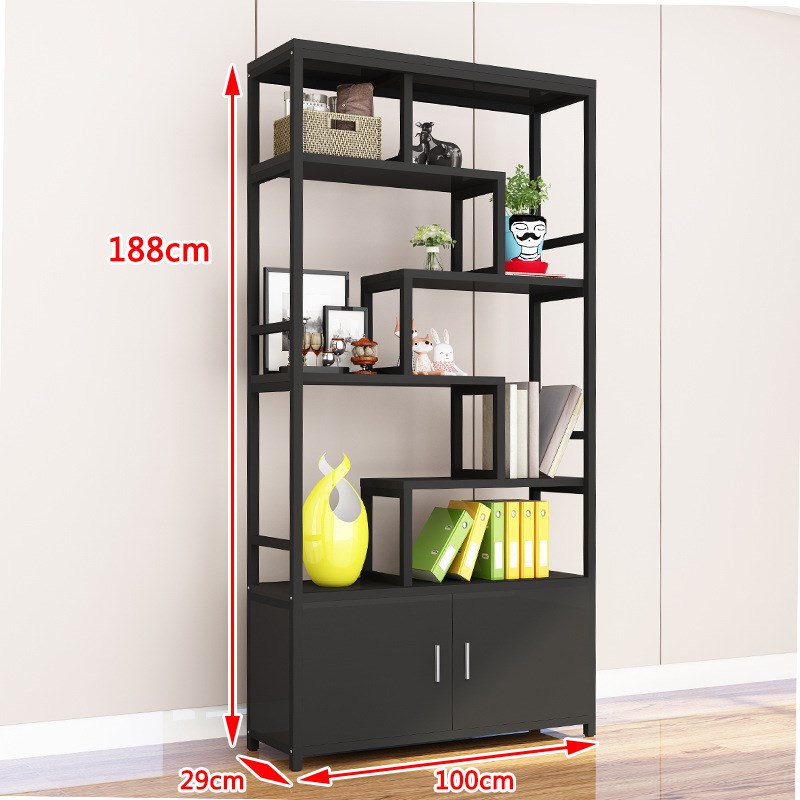 书架组合多层展示架储物架子铁艺简约现代落地隔断置物架客厅货架