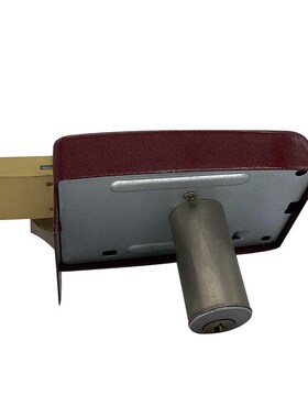 101外装锁喷塑红色旋钮款1.0MM厚机械自动锁插芯锁铁门锁室外门锁