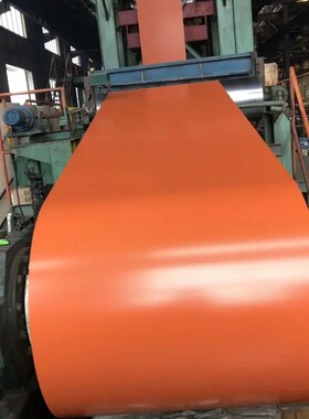现货彩钢卷 DX51d+Z镀锌彩涂钢卷 0.12mm-0.8mm绯红橘黄色家电板