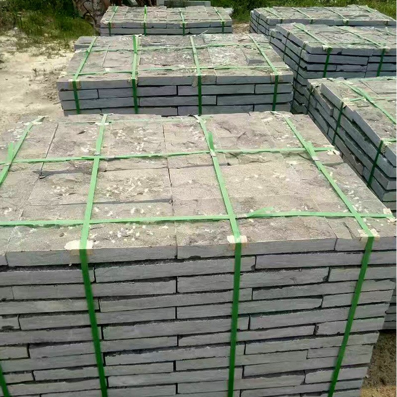 青石板花园踏步石 庭院铺路石 防滑地板草坪石
