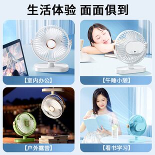 2024新款 家用多功能吊扇 桌面台式 风扇小型usb夜灯风扇宿舍便携式