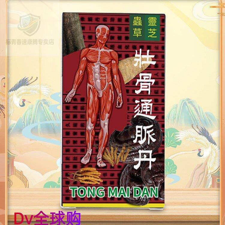 印尼壮骨通脉丹湿骨痛关节疼痛酸舒经活络四肢无力虫草灵芝48粒