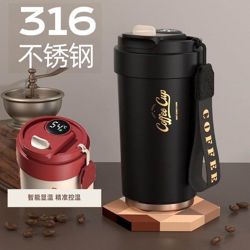 礼品杯316不锈钢保温杯陶瓷内胆咖啡杯刻字logo便携随行水杯