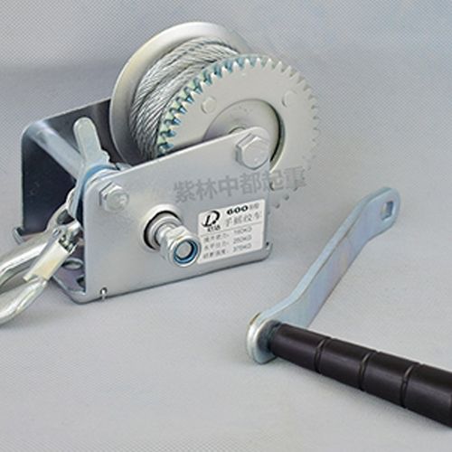 手摇绞盘厂家600磅2500磅自锁式手摇绞盘 手动钢丝绳葫芦