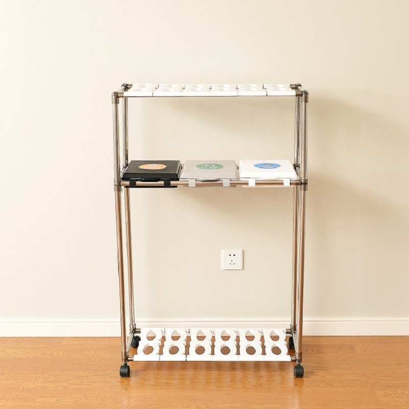 分类垃圾桶家用公司干湿分离3分4分类带轮塑料袋挂架简易多层