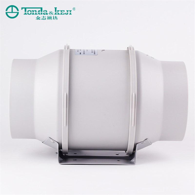管道风机圆形斜流风机排气扇6寸8寸4寸强换气扇12v50pvc降噪静音