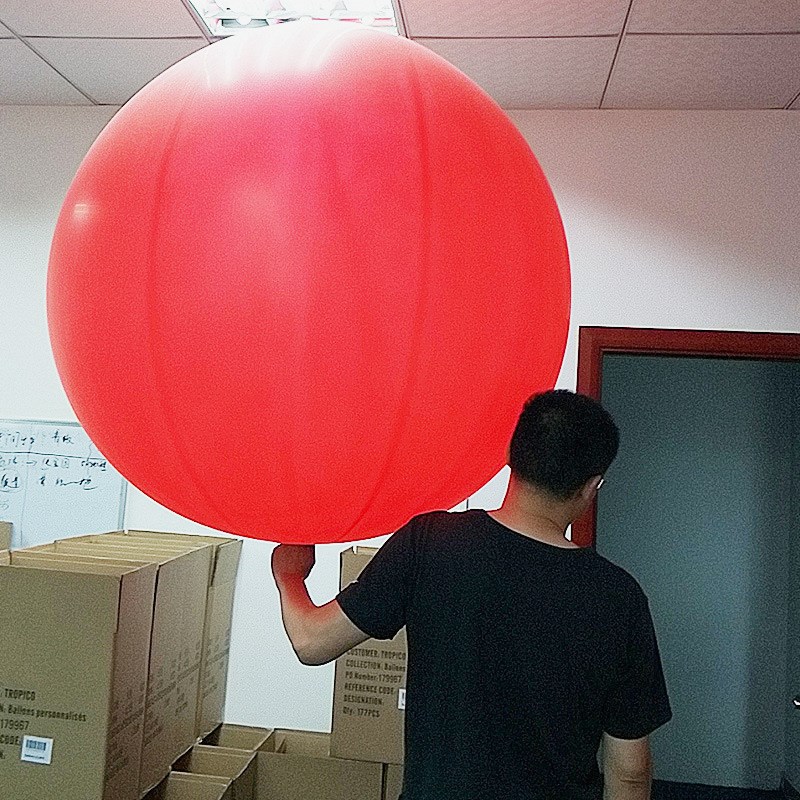 圆形大红球72寸大白气球婚庆开业庆典地爆球黑色气象球可印字logo