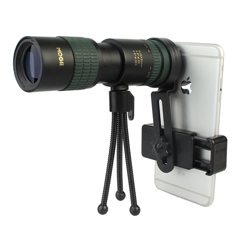新款8-24x30连续变倍单筒望远镜 高清高倍便携微光夜视非红外