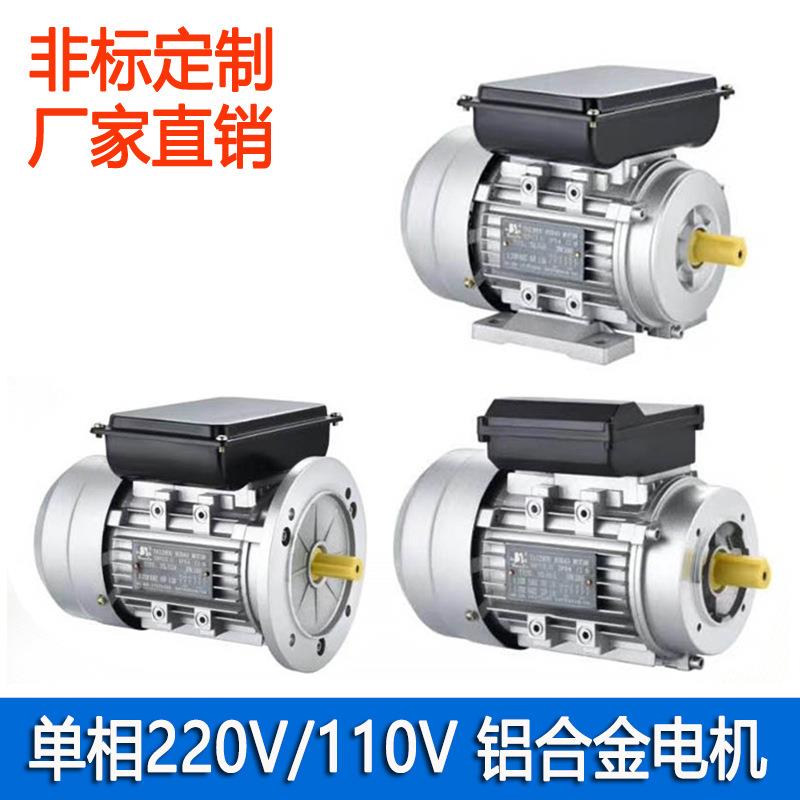 单相110V铝合金电机变频马达全铜线足功率铝壳马达工厂ML8022