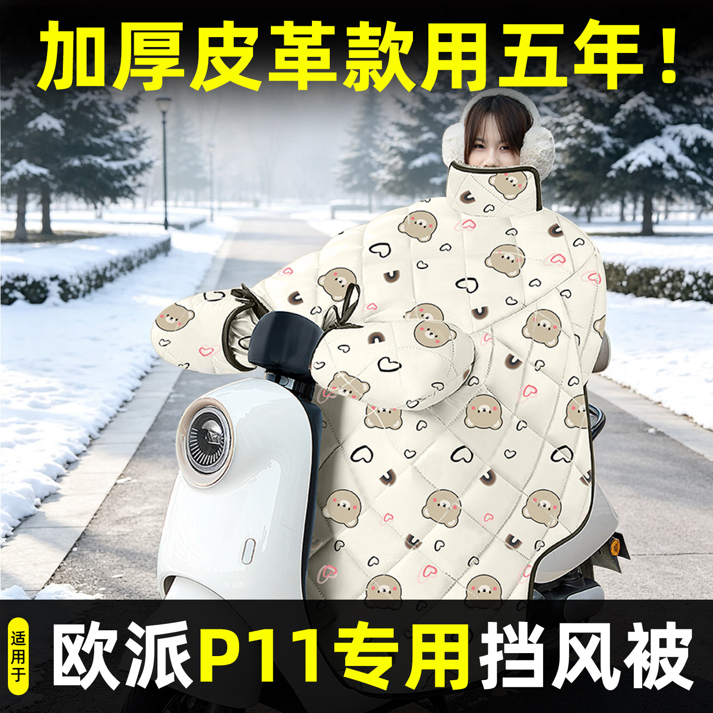 电动三轮车冬季专用加厚挡风被