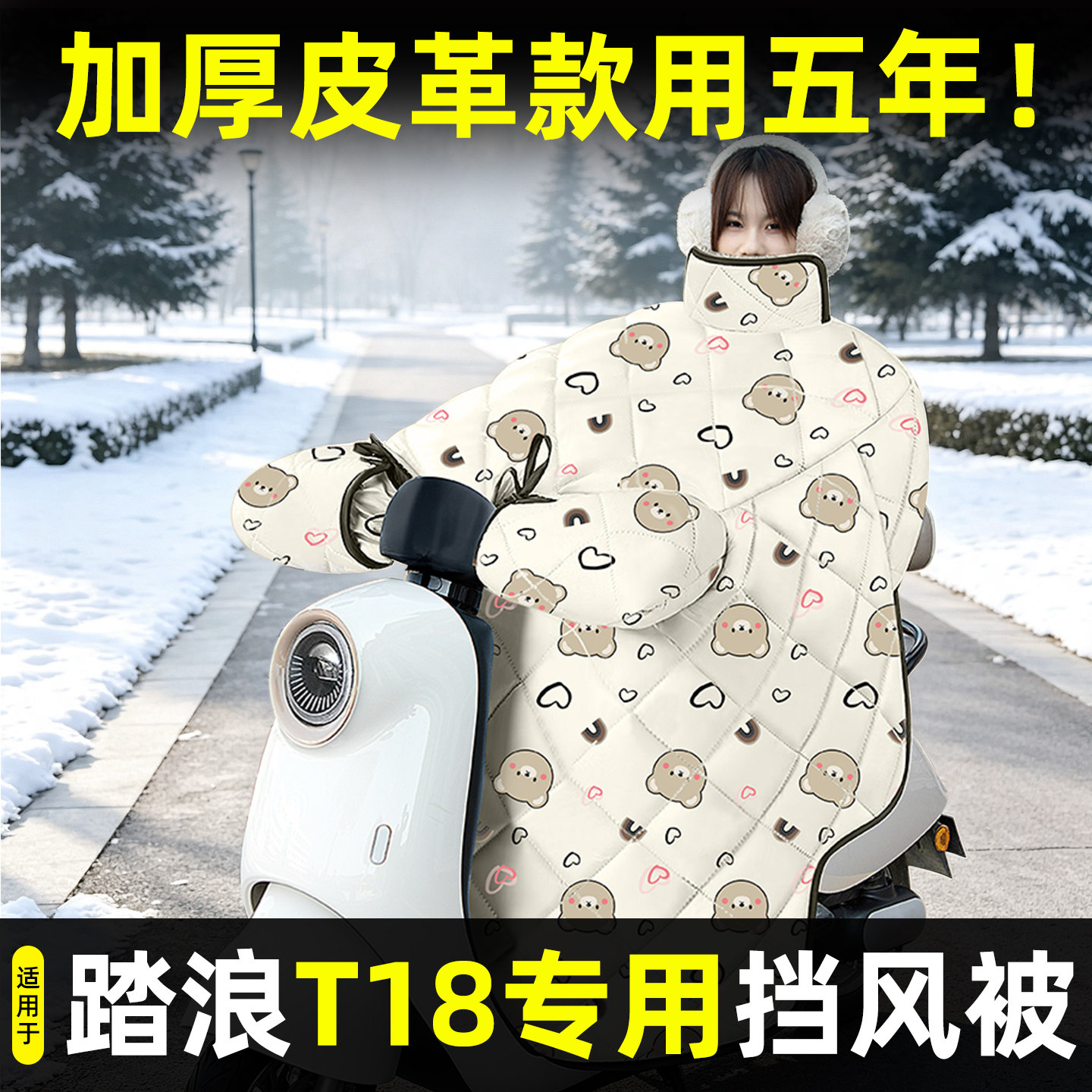 电动三轮车冬季专用加厚挡风被