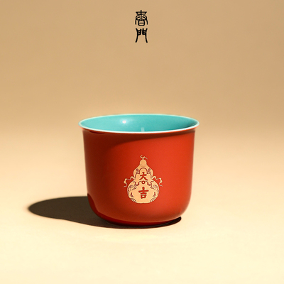 春门故宫红国潮风陶瓷茶杯