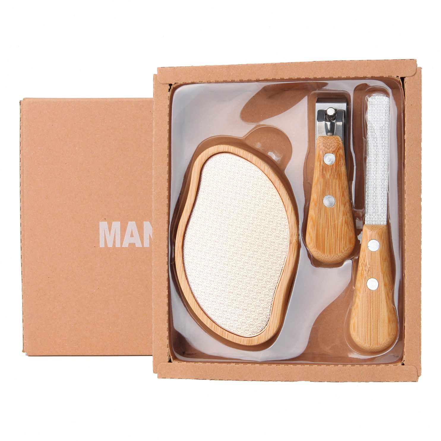 磨脚器磨脚石纳米玻璃脚板锉去死皮老茧竹柄搓脚器修脚指甲钳套装