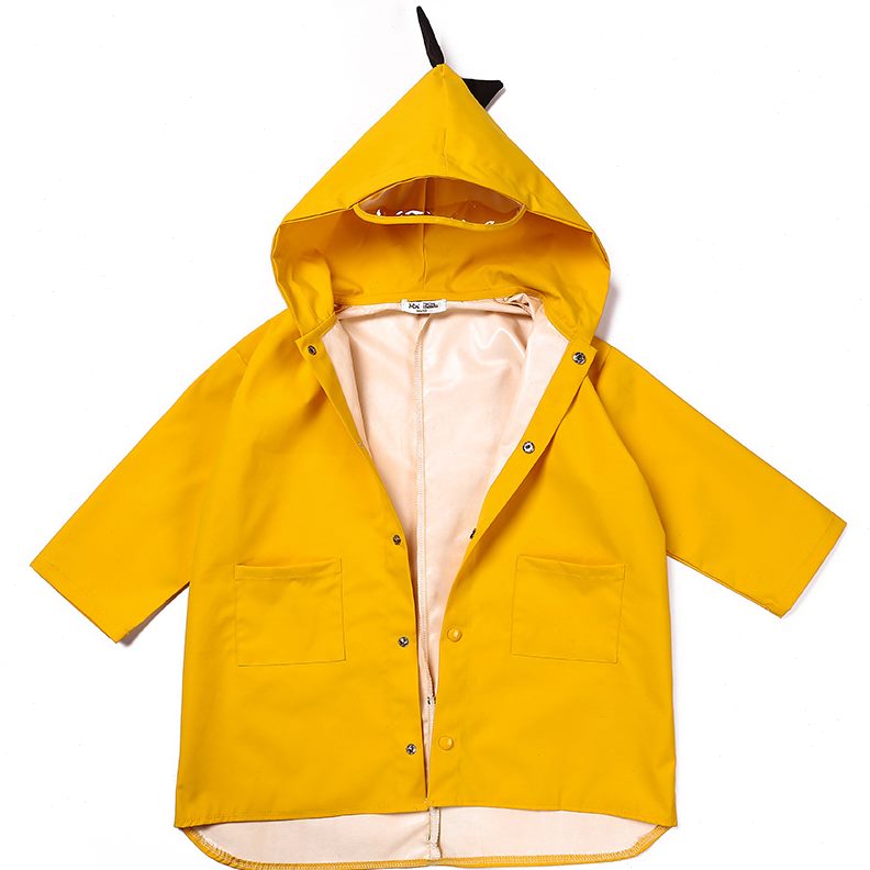 小恐龙儿童雨衣女童幼儿园0-1-3年级小童幼儿2-9岁雨披厚款
