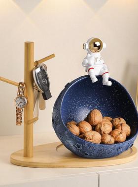 玄关钥匙收纳摆件宇航员客厅家居托盘装饰品门口乔迁新居进门入户