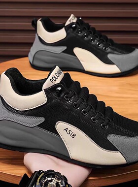 福建晋江帕拉鞋专卖店2025新款男士一脚蹬运动休闲鞋皮蓬老爹鞋子