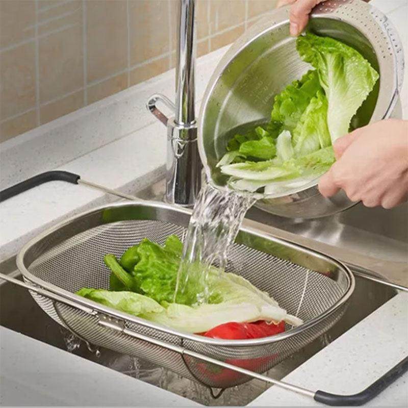 菜池沥水篮不锈钢伸缩304洗菜洗碗池水槽边高端单水池上方沥水架,家装主材,沥水篮,淘宝优惠券,粉丝福利购,淘宝优惠卷