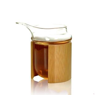 创意鹰嘴加厚玻璃公道杯竹筒隔热优质耐热分茶器功夫茶具公杯