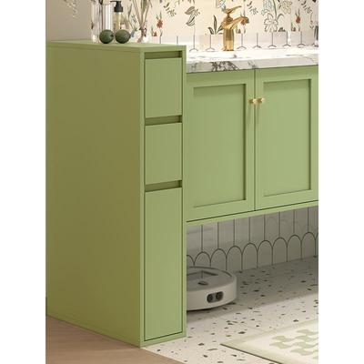 浴室边柜落地卫生间半墙窄柜侧装抽屉式隔断边柜干区储物柜洗漱台