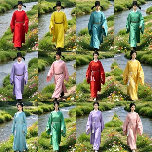 租赁卖花郎卖货郎服装唐明宋制汉服整套租借古风书生cos服出租
