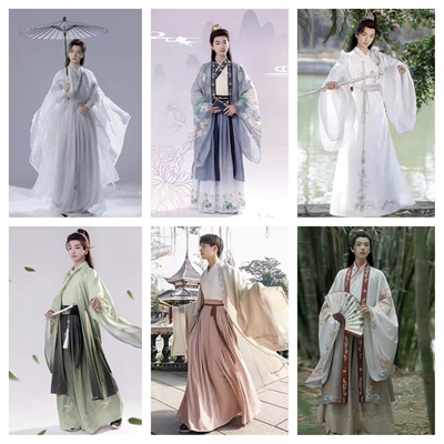春秋汉服交领刺绣舞台租赁