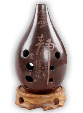 熏烧满口埙十孔演奏款10孔陶埙古埙吹奏乐器F调G调埙追乐土梁