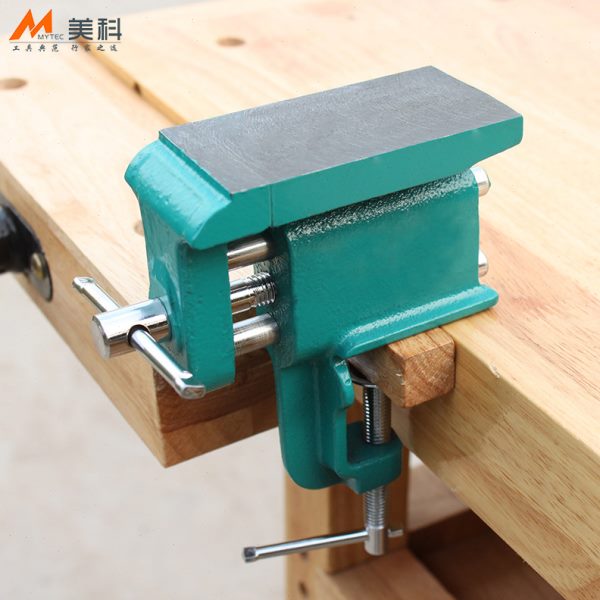 桌虎钳小型台钳带台砧大台面家用台虎钳平面敲打平口钳多功能夹具