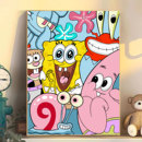 数字油画diy卡通填色儿童治愈丙烯画手工涂色高颜值彩绘装 饰画