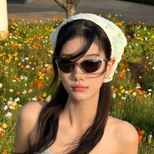 2025新款复古猫眼蓝色太阳镜