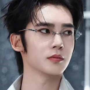 于适同款GM猫眼墨镜女老钱风无框金属太阳镜男UV400防紫外线晒