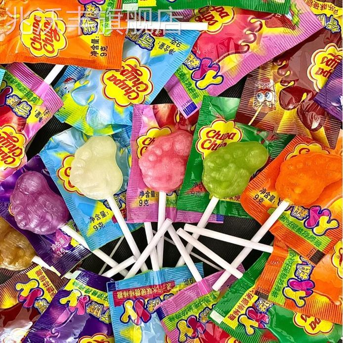 珍宝珠奇胜丫丫棒脚板脚丫子棒棒糖礼盒装小零食混合水果儿童零食