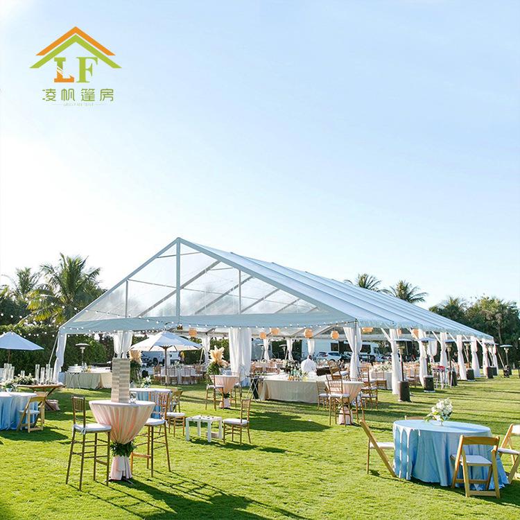 户外全透明婚庆活动铝合金帐篷餐厅聚会人字顶篷房宴会帐篷
