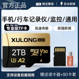 2T内存卡监控存储卡1t512g行车记录仪专用摄像头sd卡电脑手机tf卡