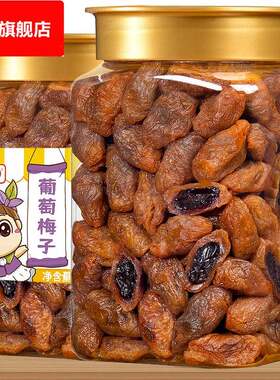 爆浆葡萄梅子500g夹心无核话梅青梅罐装网红果干 干果脯休闲 零食