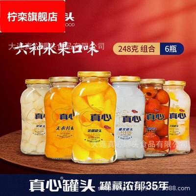 真心罐头 黄桃罐头 248g水果罐头小瓶 橘子山楂罐头什锦椰果罐头