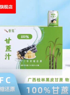 整箱蔗之源甘蔗汁广西黑皮甘蔗原汁鲜榨装NFC果汁饮料一件