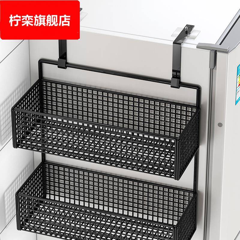 冰箱置物架厨房用品多层架冰柜侧面挂架免打孔侧壁保鲜膜调料挂架