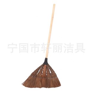 手工编织棕榈扫把粱芒草扫把笤帚家用庭院环卫物业户外扫 甄选老式