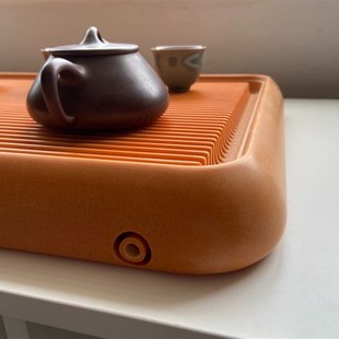 素盘纯手工研磨橙金龙纹电木茶盘德料电木茶盘橙金料家用简约风格
