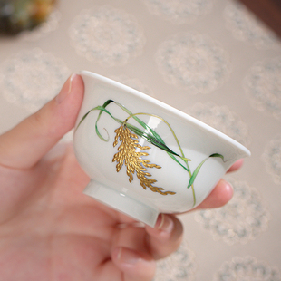 五里雾珐琅彩黄金万两压手杯景德镇手工仿明代手绘仿古茶杯敬茶碗