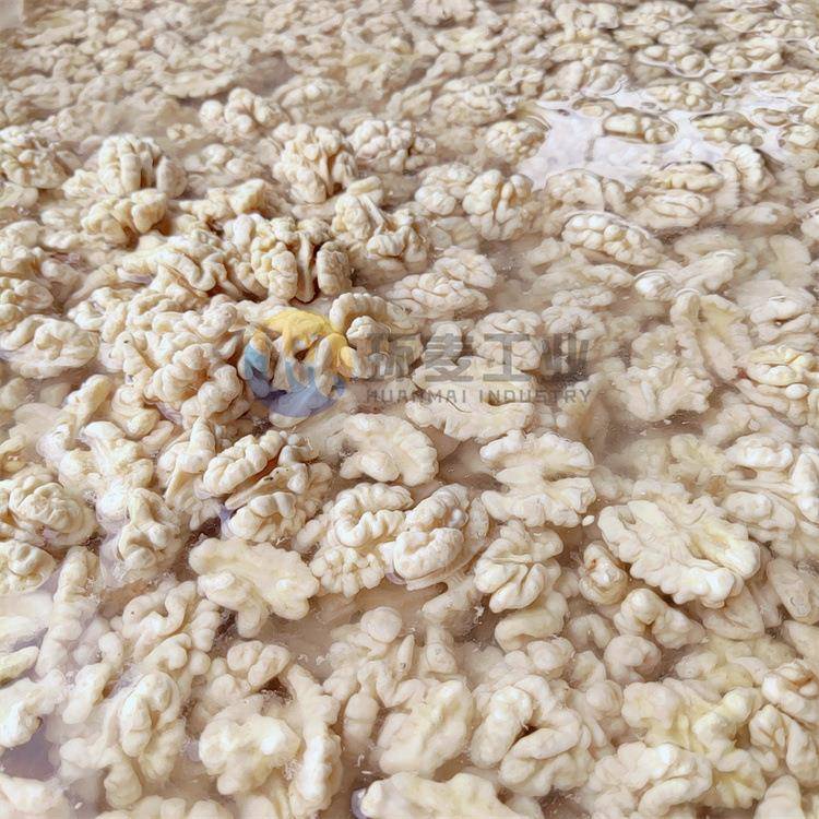 纯物理核桃仁去皮机冰鲜核桃仁脱皮机环麦机械带技术