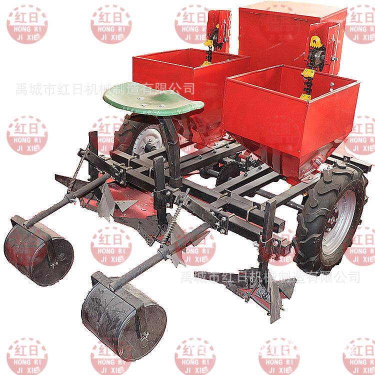 土豆播种机地瓜起垄施肥覆膜播种一体机单垄双行洋芋种植机
