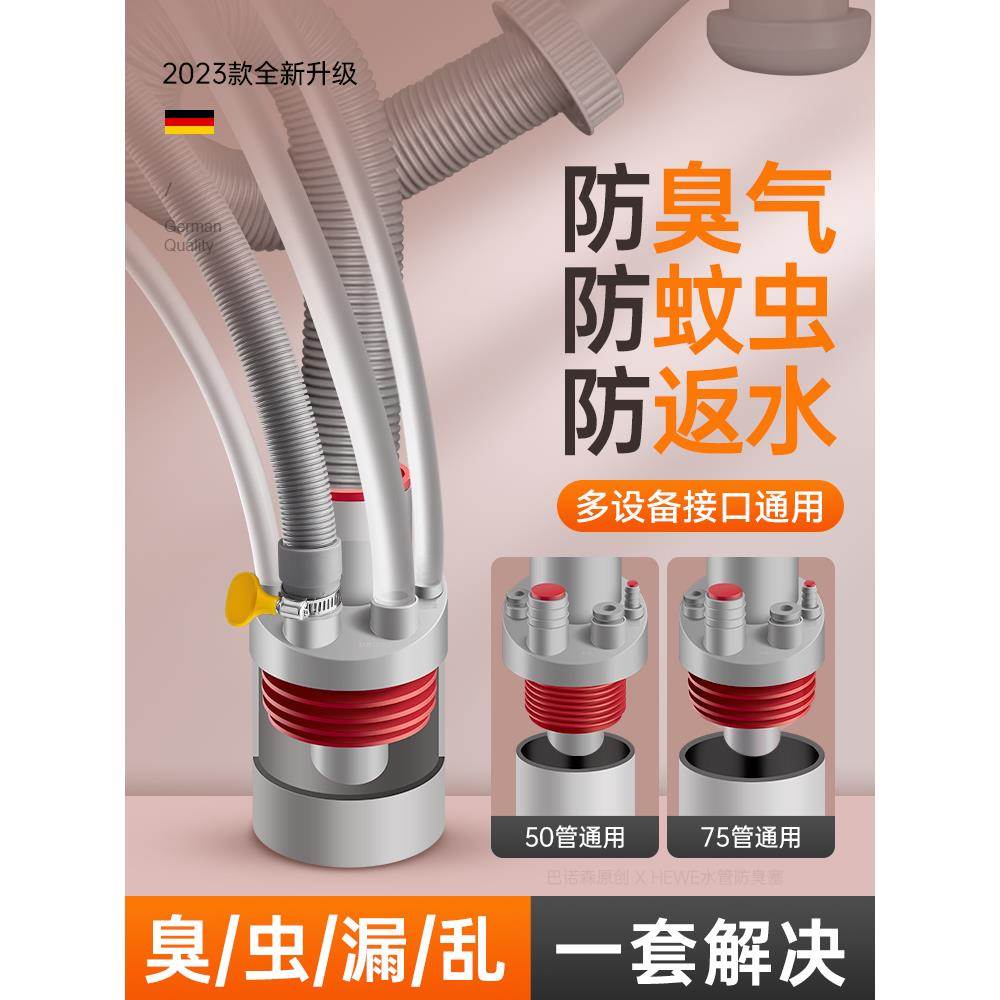 厨房下水管三通洗菜盆水槽分水器集成排水管接头净水器防返臭神器