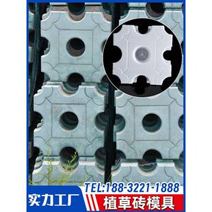 停车场八字砖透水砖植草砖模具公园花坛砖空心砖水泥草坪砖摸具