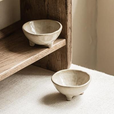 YE HOME 14.99三个陶瓷三足味碟火锅蘸料碟调味碟饺子醋碟辣椒碟