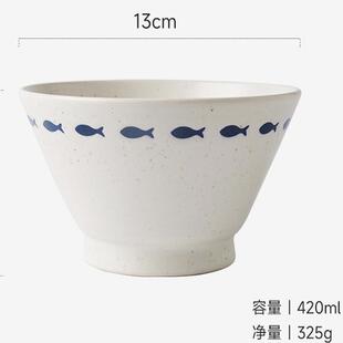 复古陶瓷小碗高颜值吃饭碗米饭碗面碗个人专用 饭碗家用日式 微瑕