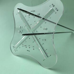 手工编织工具测毛线小样密度尺打毛衣的创意配件测针器计算尺子