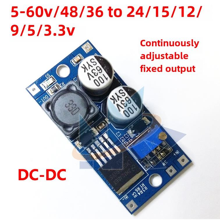 Dc-Dc Lm2596Hv可调降压电源模块5- 55v48 36至24 15 12 9 5 3.3V