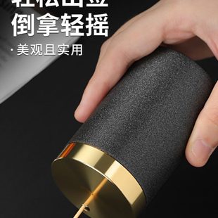 个性 铜牙签筒家用牙签盒中式 轻奢创意饭店棉签牙签桶酒店定制商用
