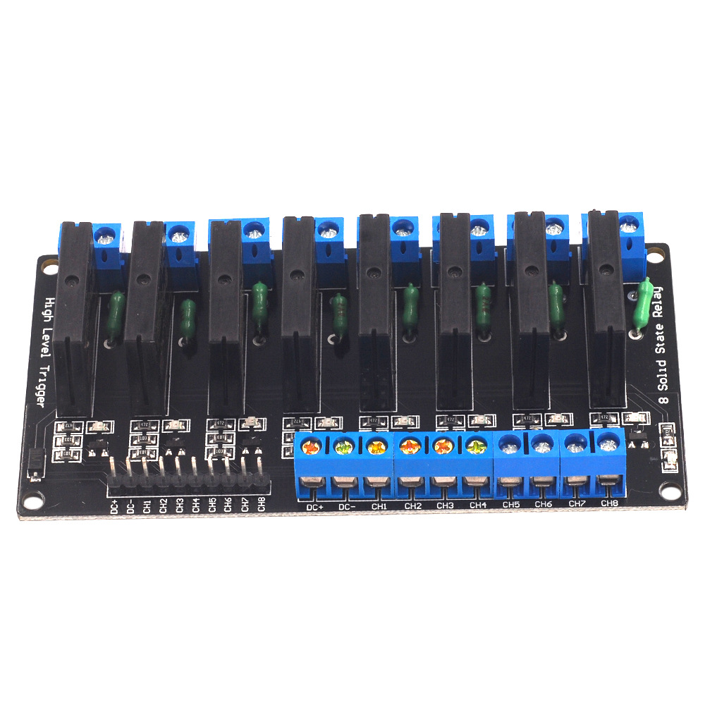 8路固态继电器模块高低电触平PLC驱动器5v12v24v控制板模组250V2A